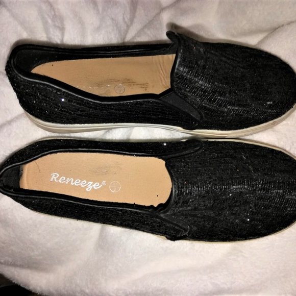 Reneeze Oma-3 Glitter Slip On Sneaker Black Siz 9 - Picture 3 of 3